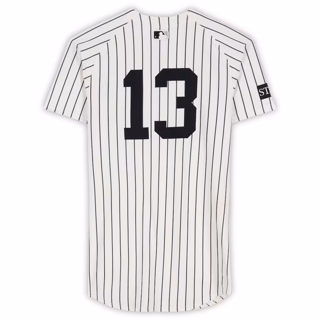 Jazz Chisholm Jr. New York Yankees Fanatics Authentic Game-Used #13 White Pinstripe Jersey vs. Washington Nationals on August 27, 2025