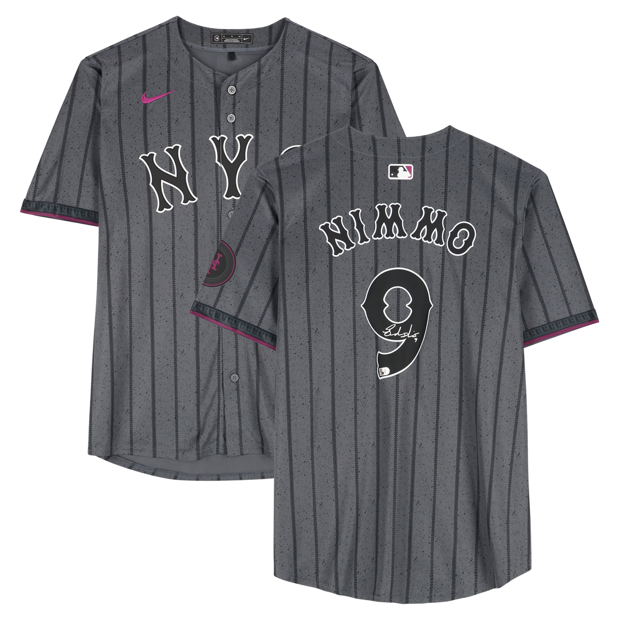 Brandon Nimmo New York Mets Autographed Fanatics Authentic 2024 City Connect Limited Jersey