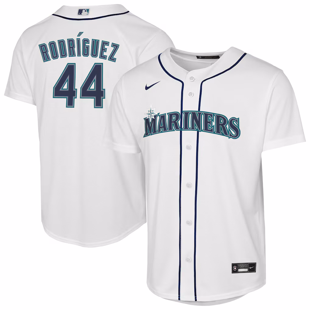 Youth Seattle Mariners Julio Rodriguez White Home Replica Player Jersey