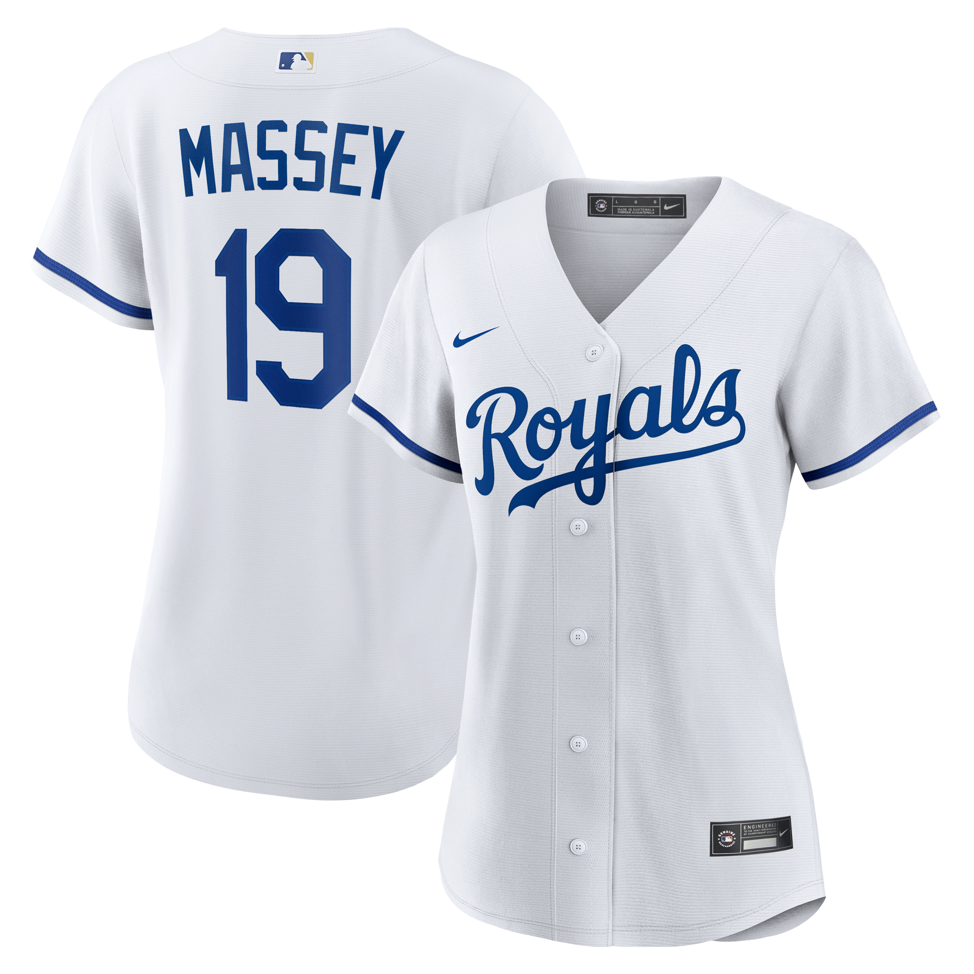 Women's Kansas City Royals Michael Massey White Home Replica Jersey