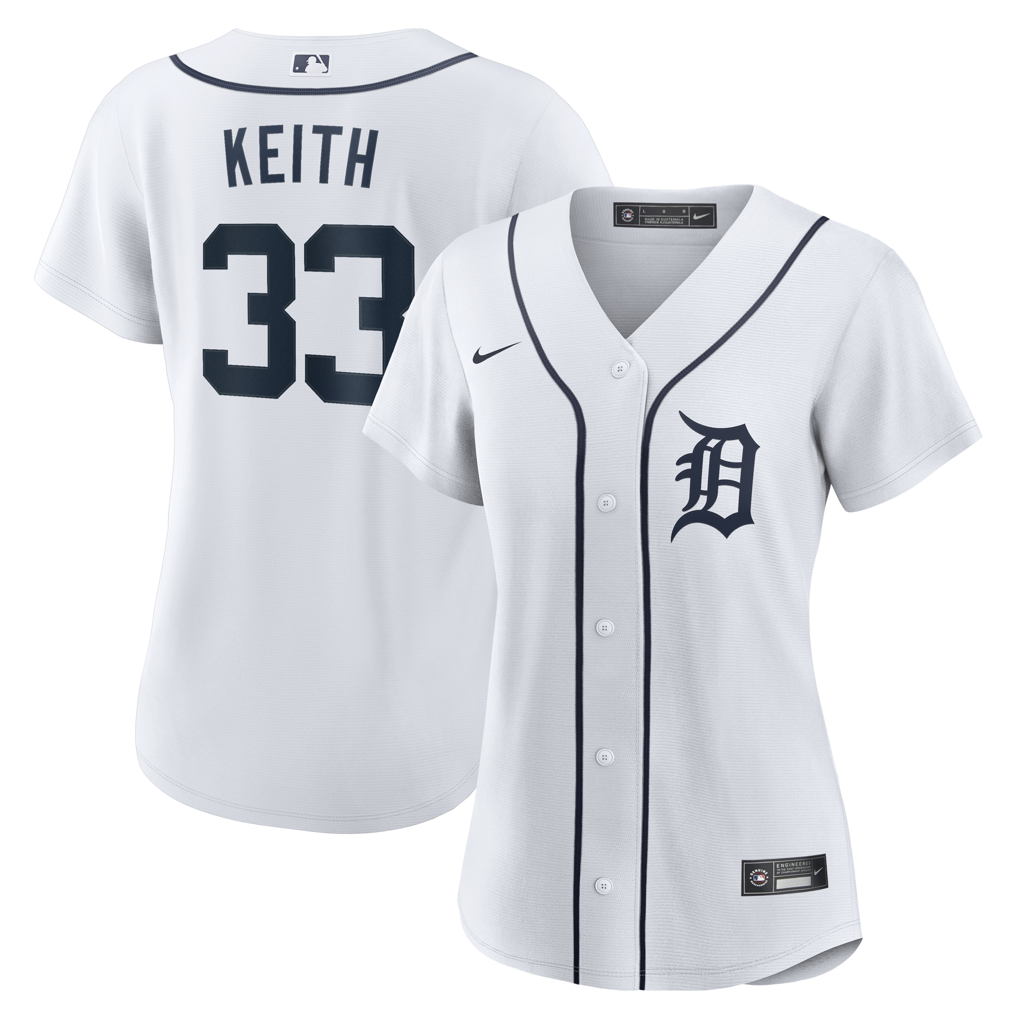 Women's Detroit Tigers Colt Keith White Home Replica Jersey