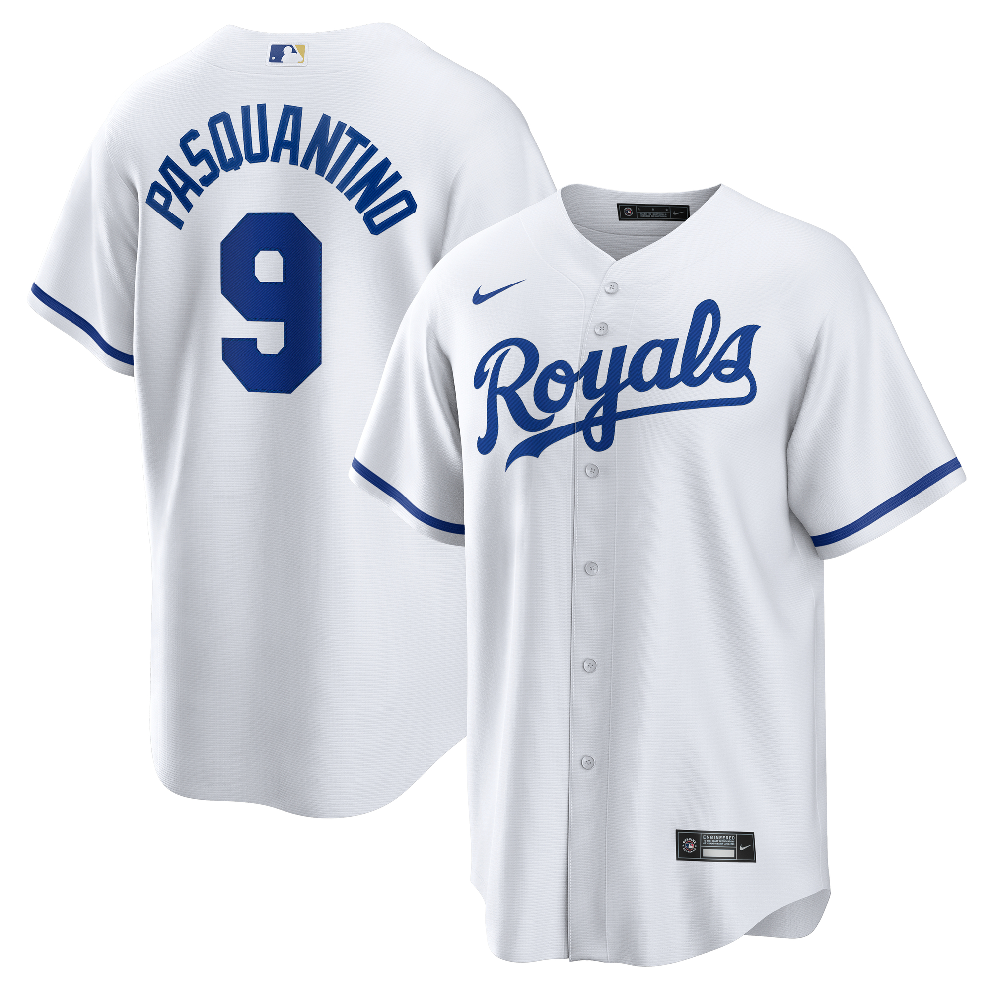 Men's Kansas City Royals Vinnie Pasquantino White Home Replica Jersey