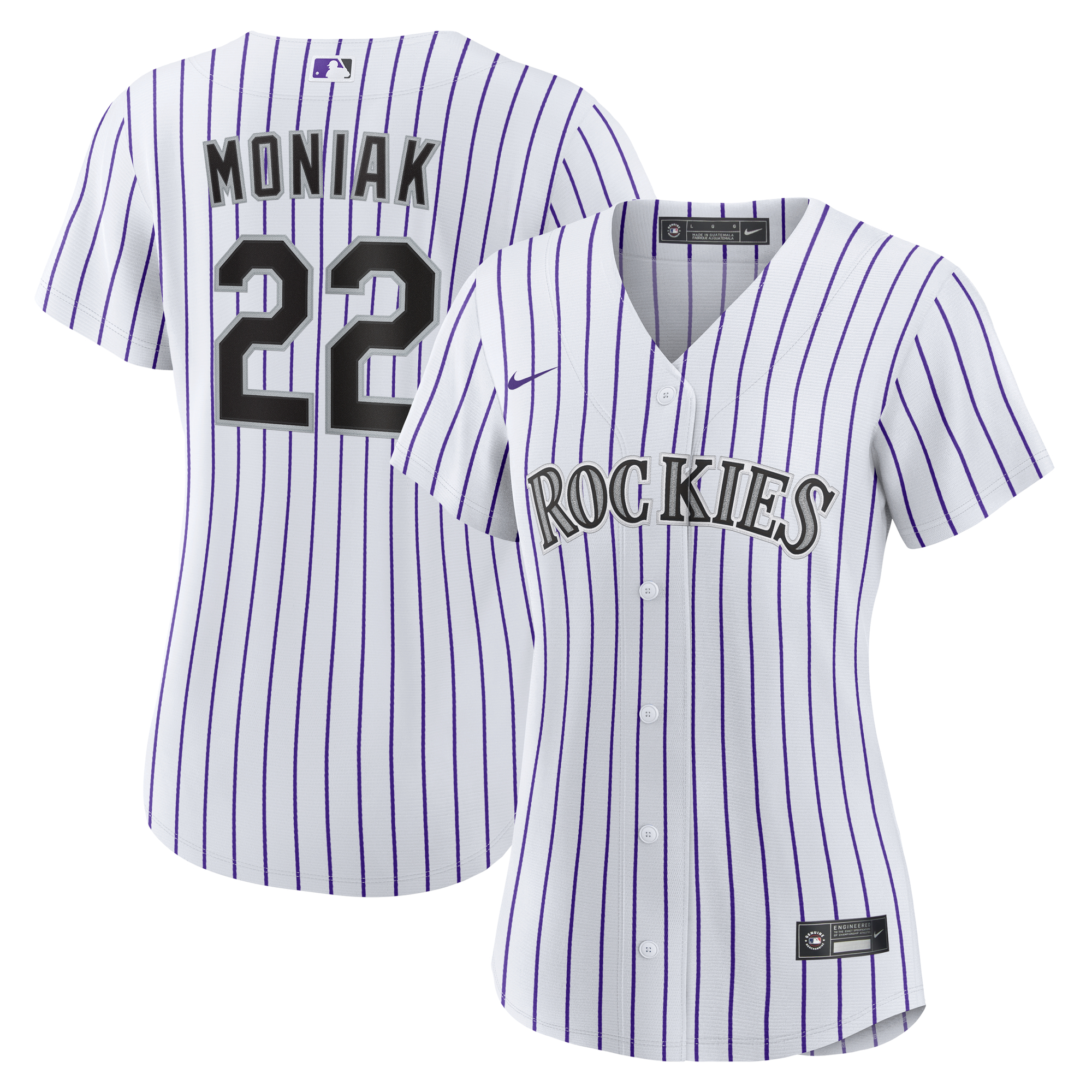 Women's Colorado Rockies Mickey Moniak White Home Replica Jersey