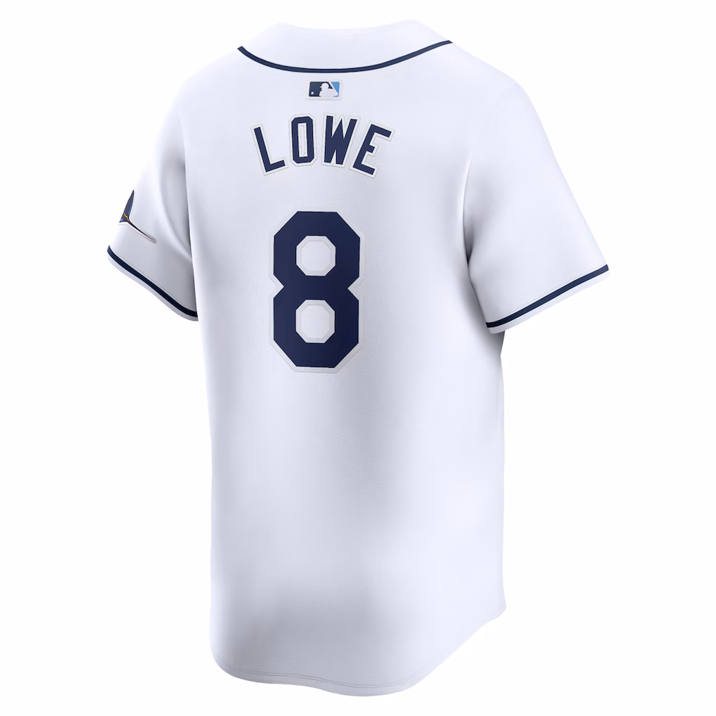 Men's Tampa Bay Rays Brandon Lowe White Home Limited Player Jersey