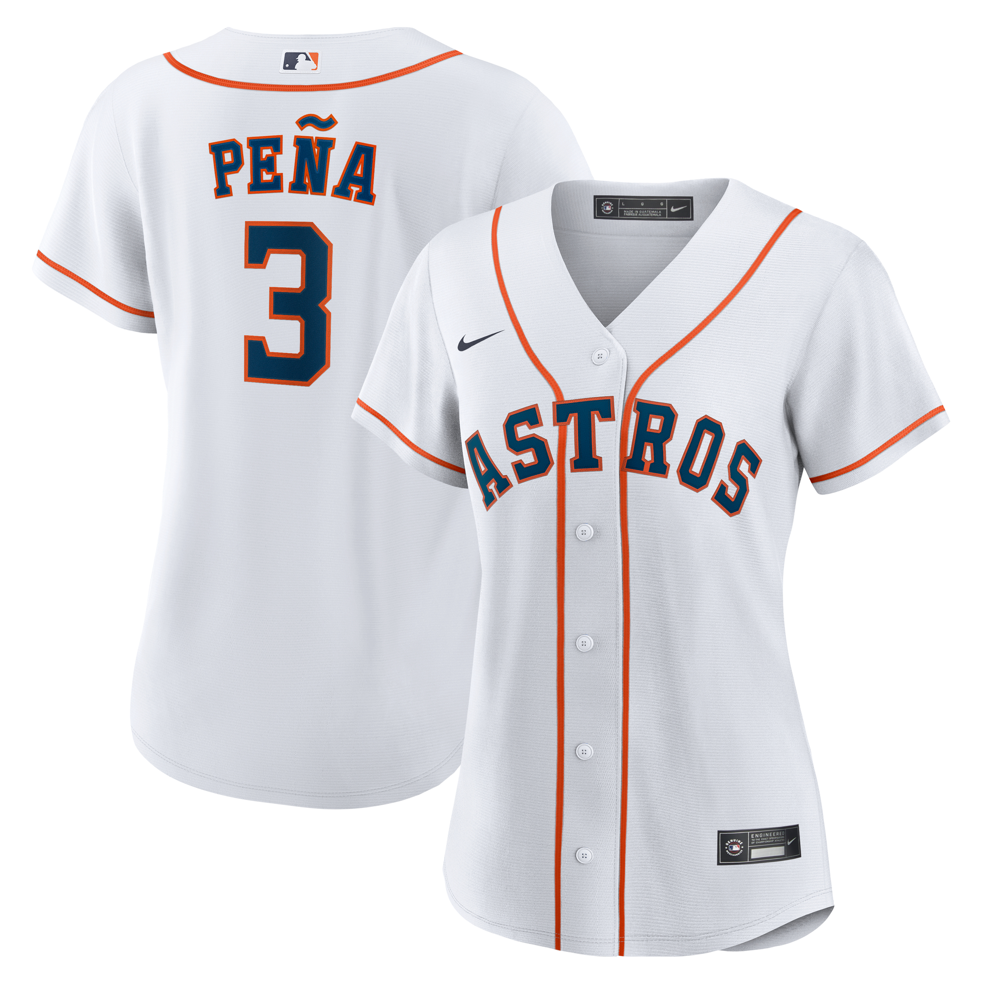 Women's Houston Astros Jeremy Peña White Home Replica Jersey
