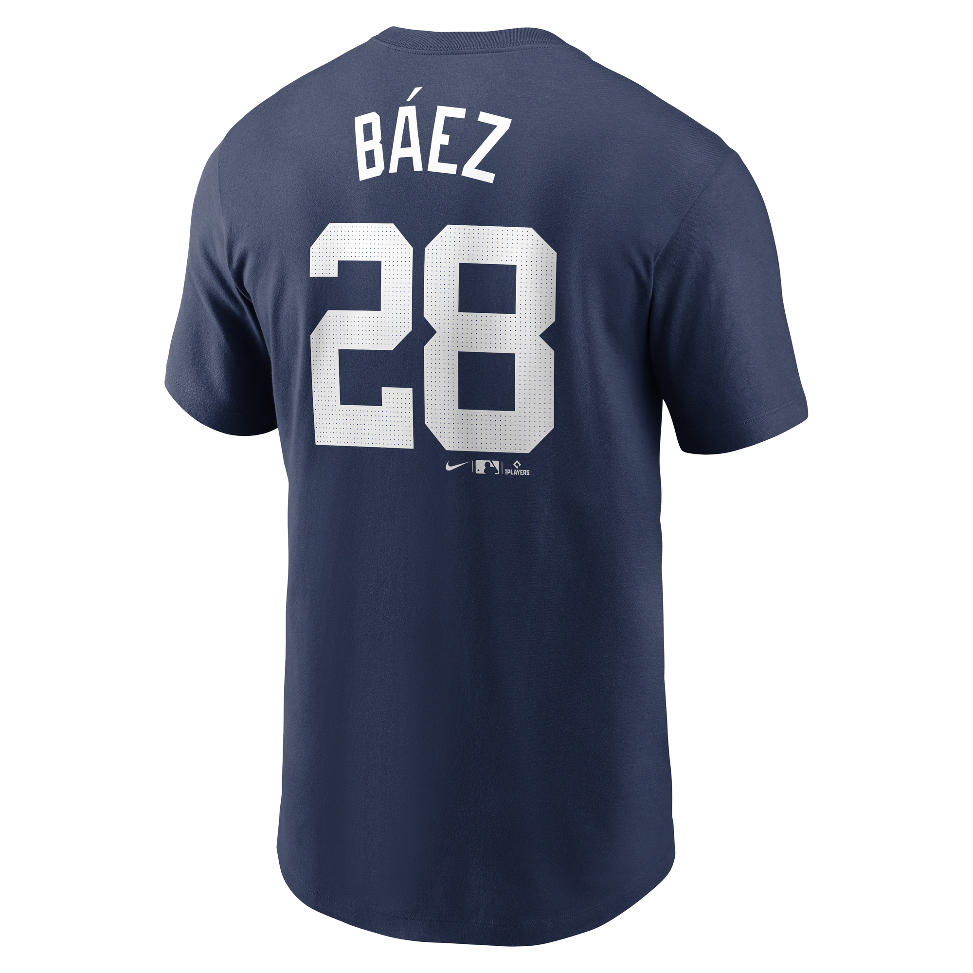 Men's Detroit Tigers Javier Báez Navy Fuse Name & Number T-Shirt