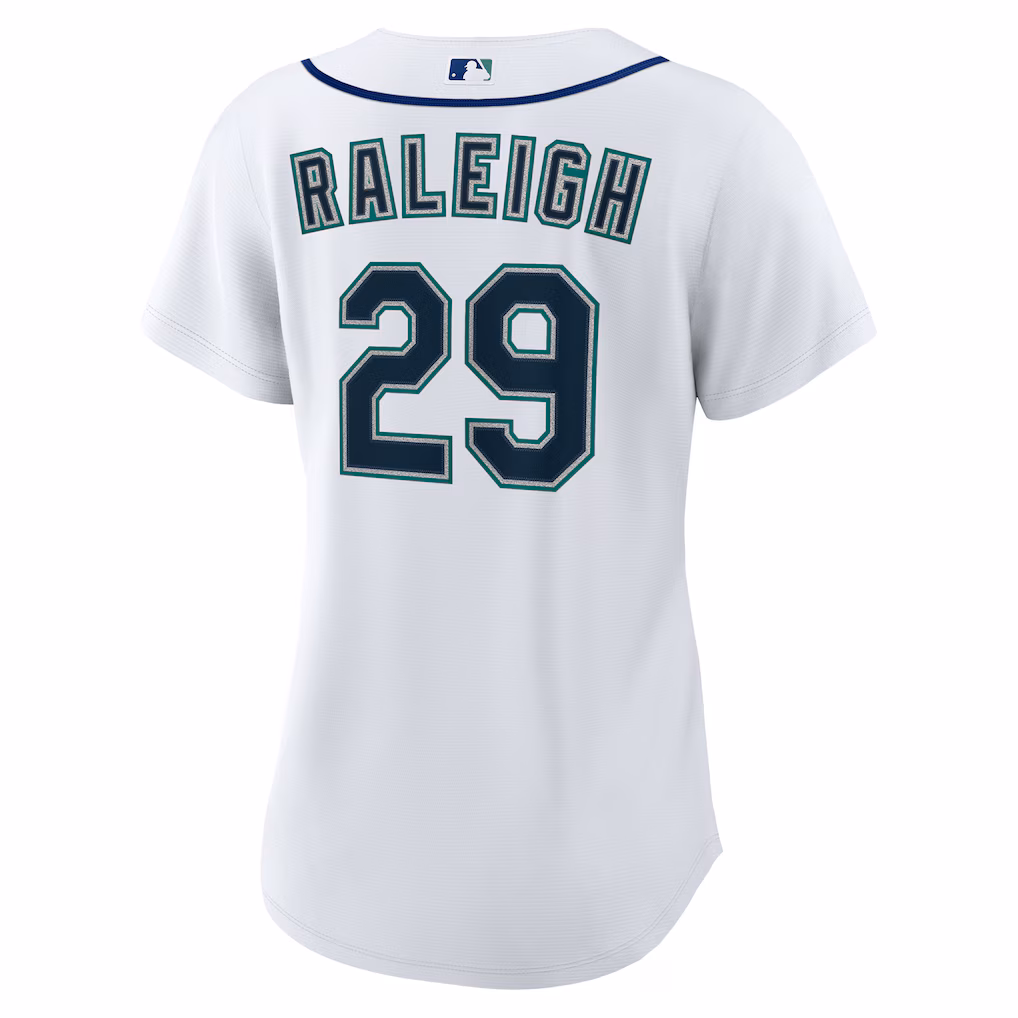 Women's Seattle Mariners Cal Raleigh White Home Replica Jersey