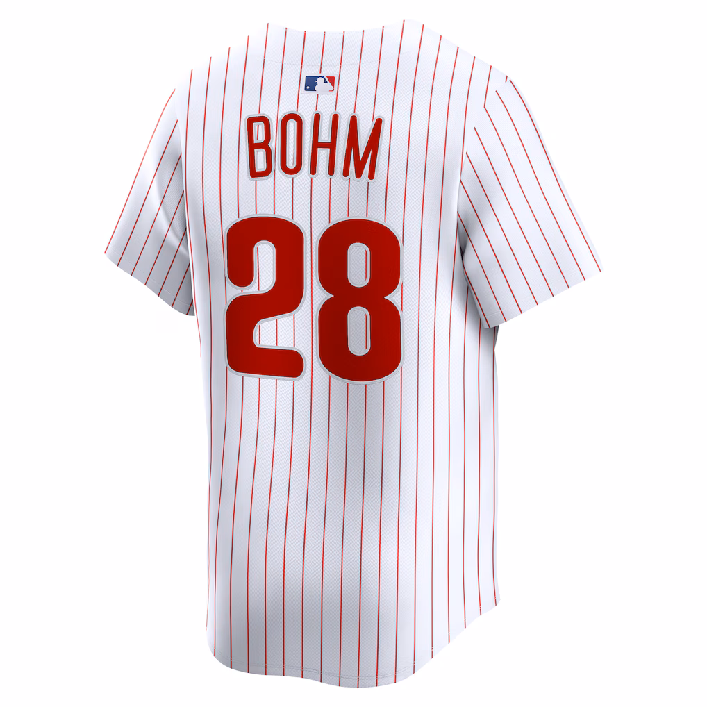 Men's Philadelphia Phillies Alec Bohm White Home Limited Player Jersey