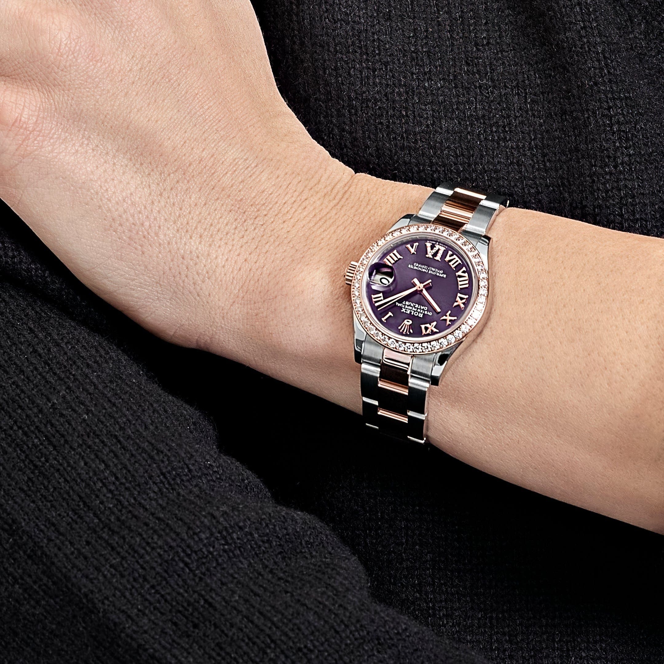 Rolex Datejust 31 278381RBR ‘Ladies’ Stainless Steel Rose Gold Aubergine Purple Dial Diamond Bezel Oyster (2022)