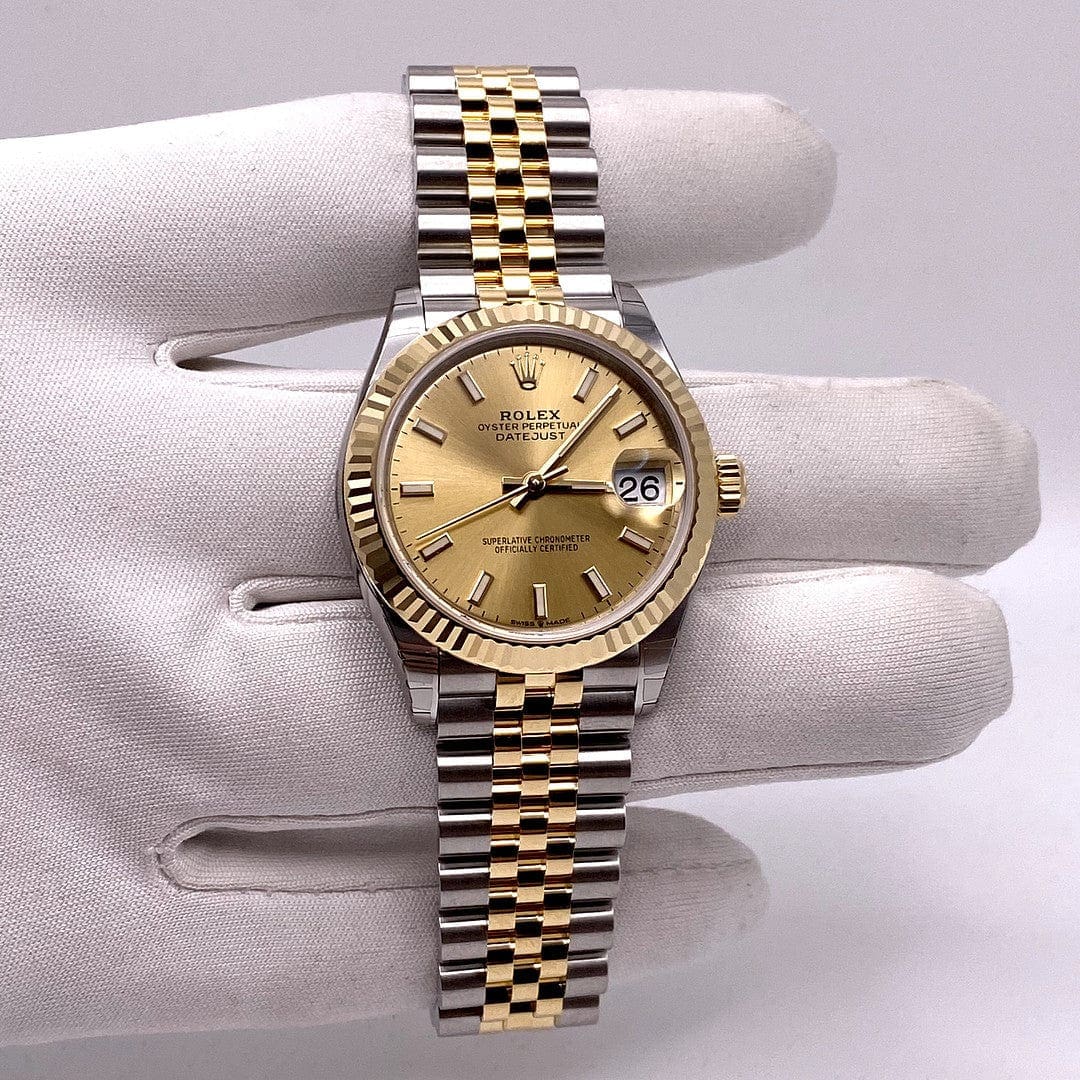 Rolex Datejust 31 278273 ‘Ladies’ Yellow Gold Stainless Steel Champagne Dial