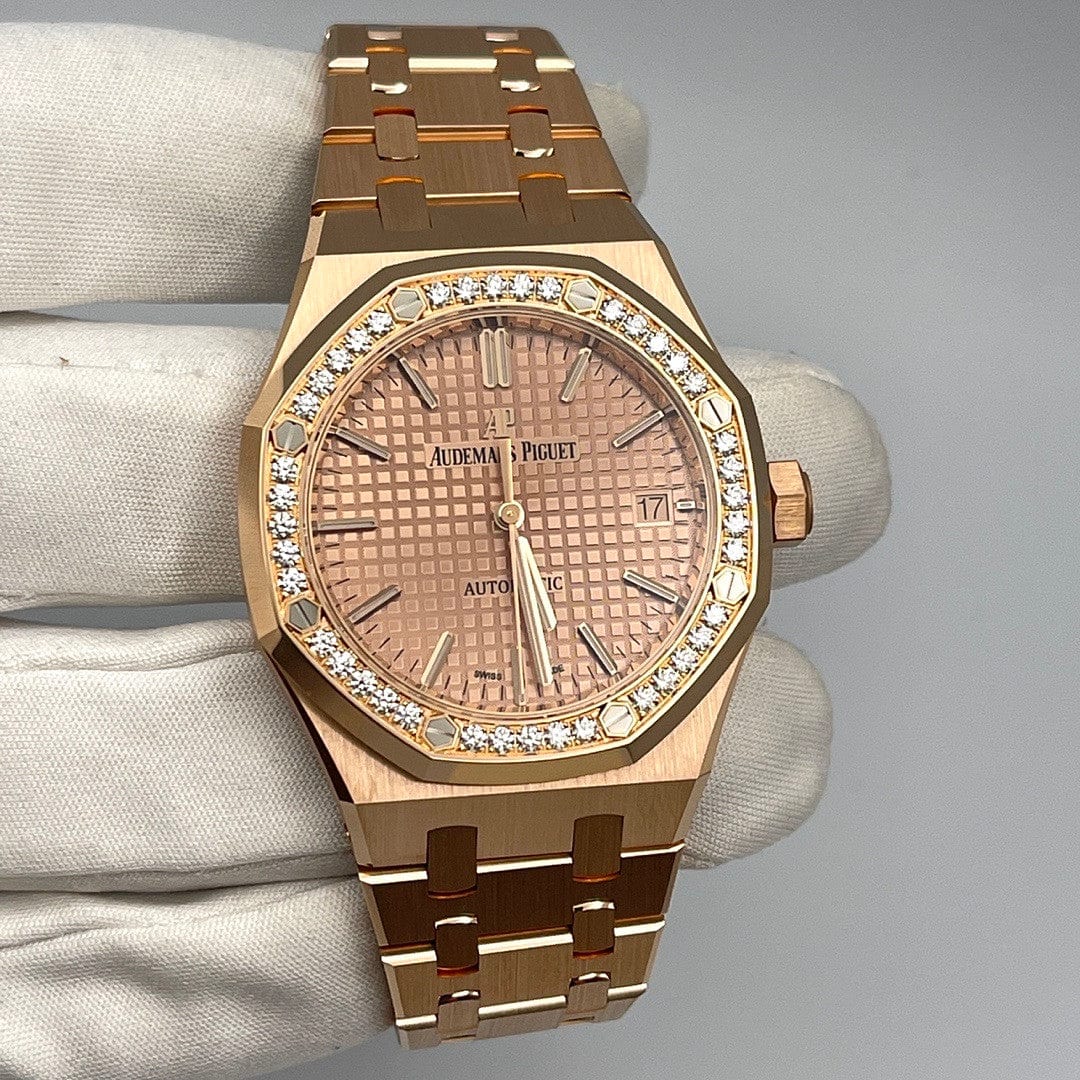 Audemars Piguet Royal Oak Selfwinding 15451OR.ZZ.1256OR.03 ‘Ladies’ Rose Gold Diamond Bezel