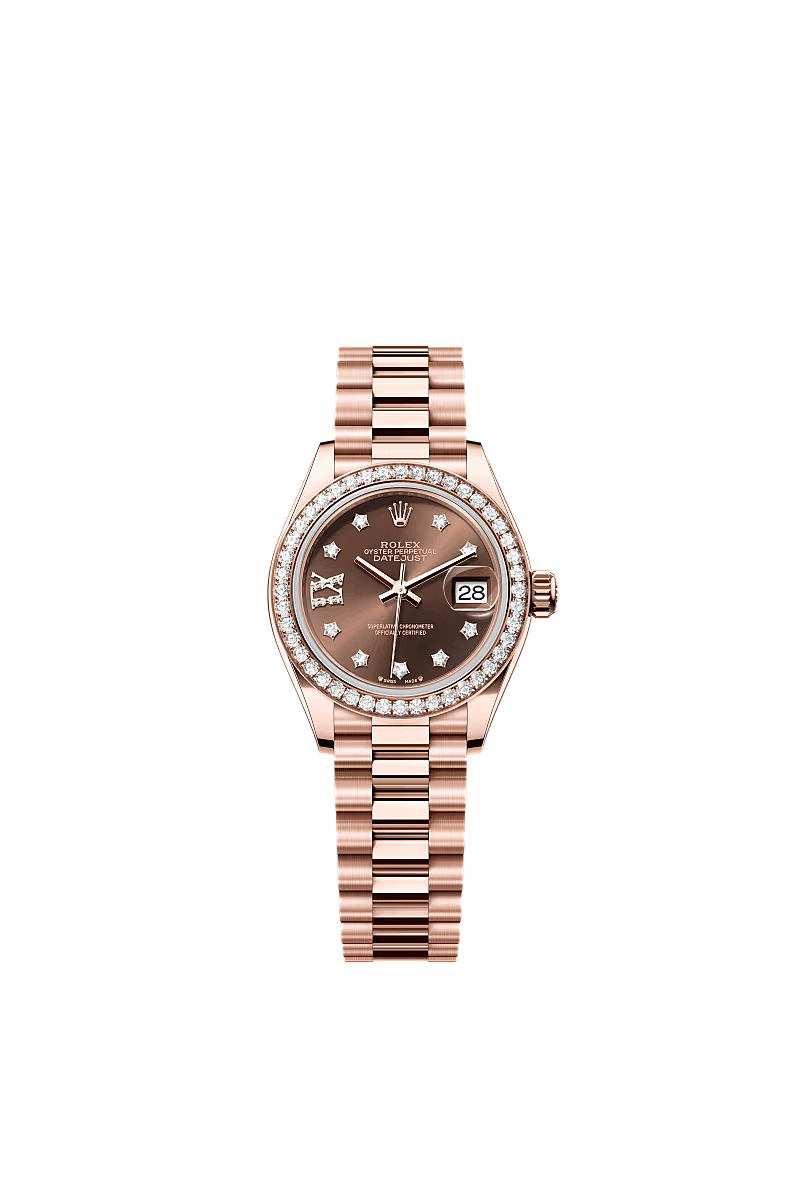 Rolex Lady-Datejust Chocolate Dial Diamond Bezel 28mm 279135RBR