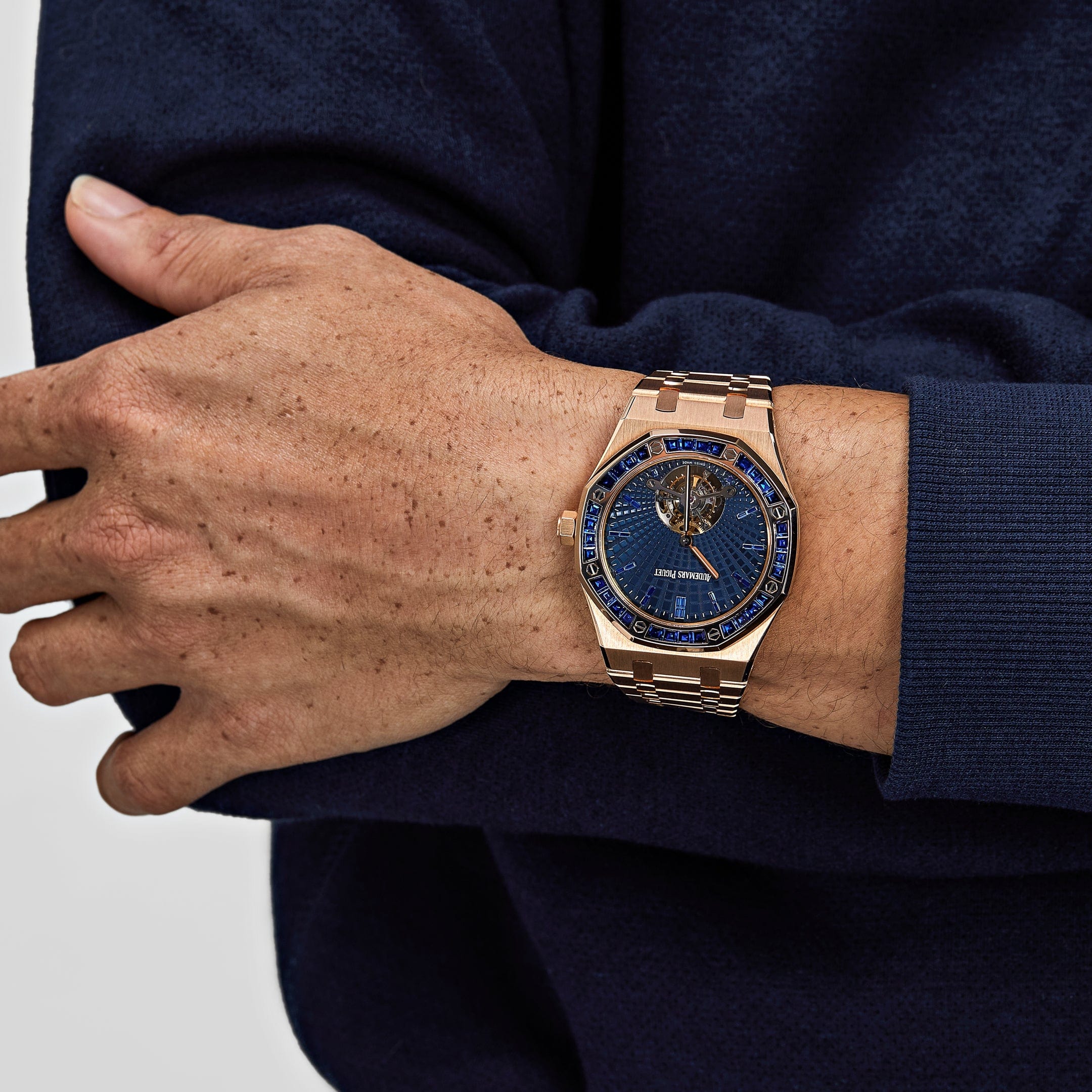Audemars Piguet Royal Oak 26521OR.SS.1220OR.01 ‘Extra-Thin’ Tourbillon Rose Gold Blue Sapphire