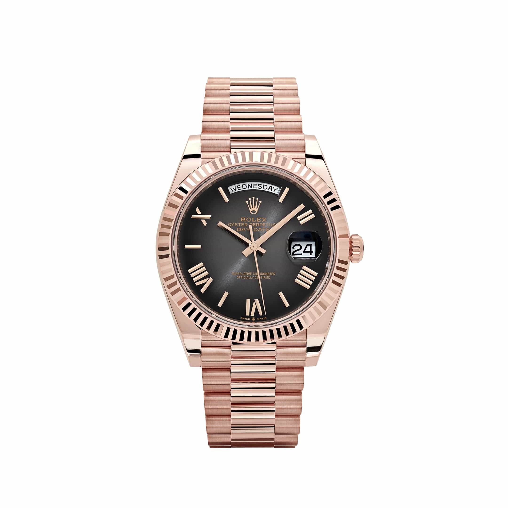 Rolex Day-Date 40 Reference 228235 Rose Gold Slate Ombre Dial (2024)