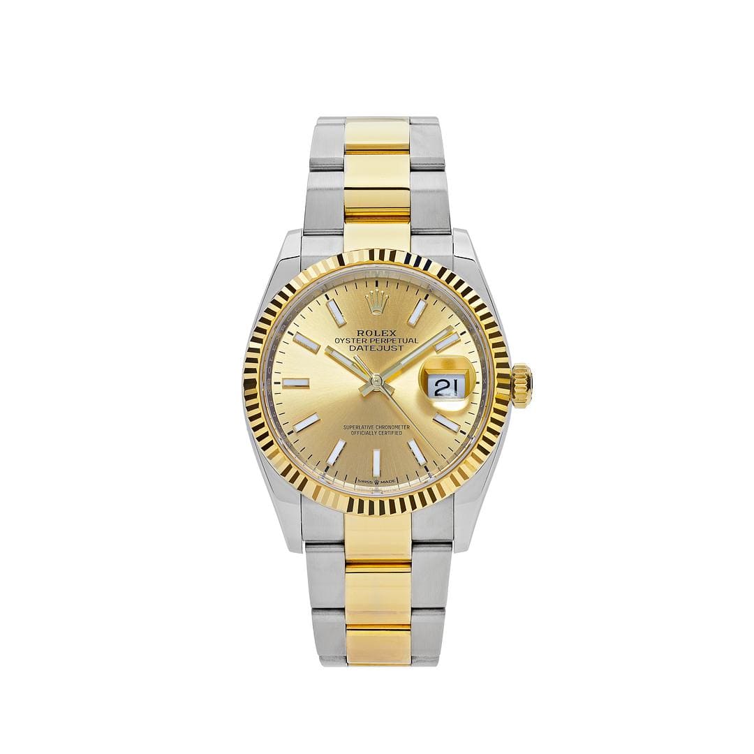 Rolex Datejust 41 126333 Stainless Steel Yellow Gold Champagne Dial Oyster