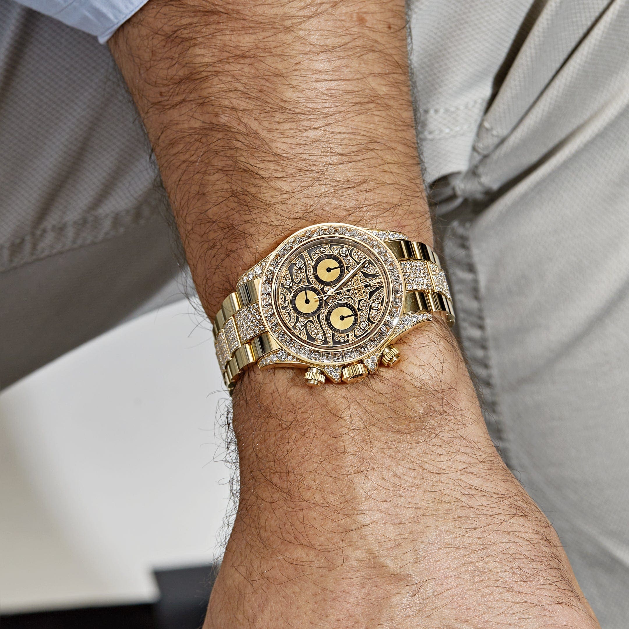Rolex Daytona ‘Eye of the Tiger’ 116598TBR Yellow Gold Diamond Accents