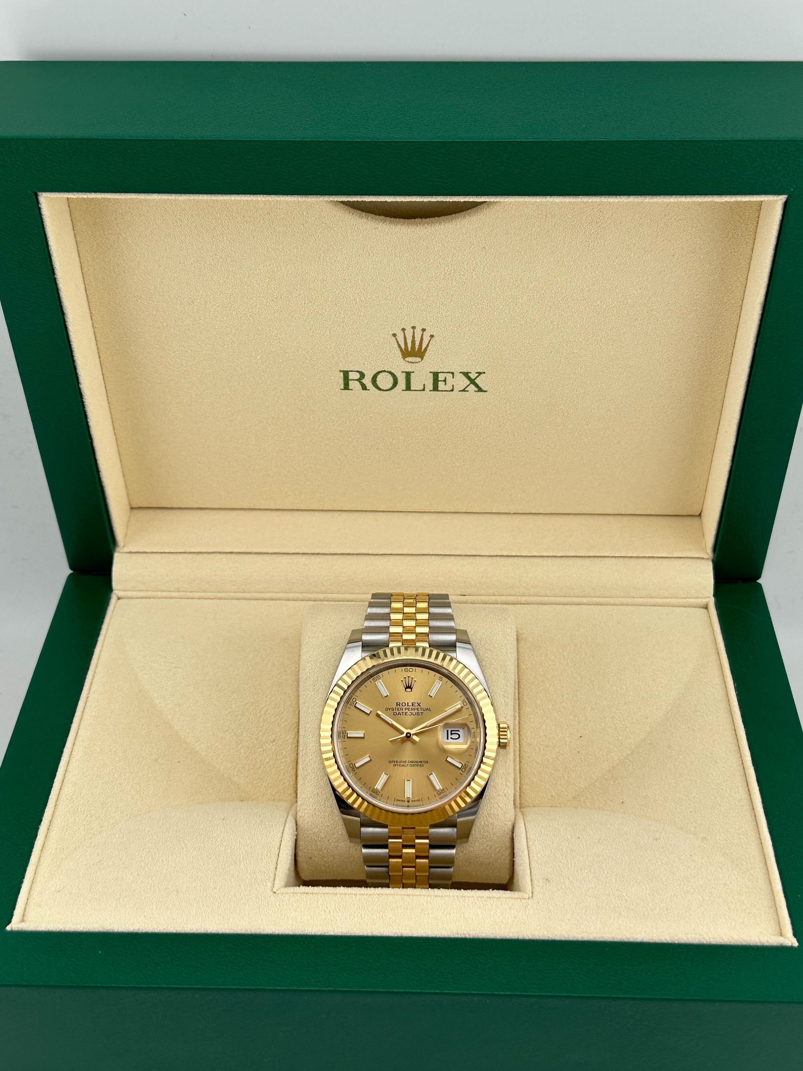 Rolex Datejust 41 126333 Yellow Gold Stainless Steel Champagne Dial Jubilee (2022)