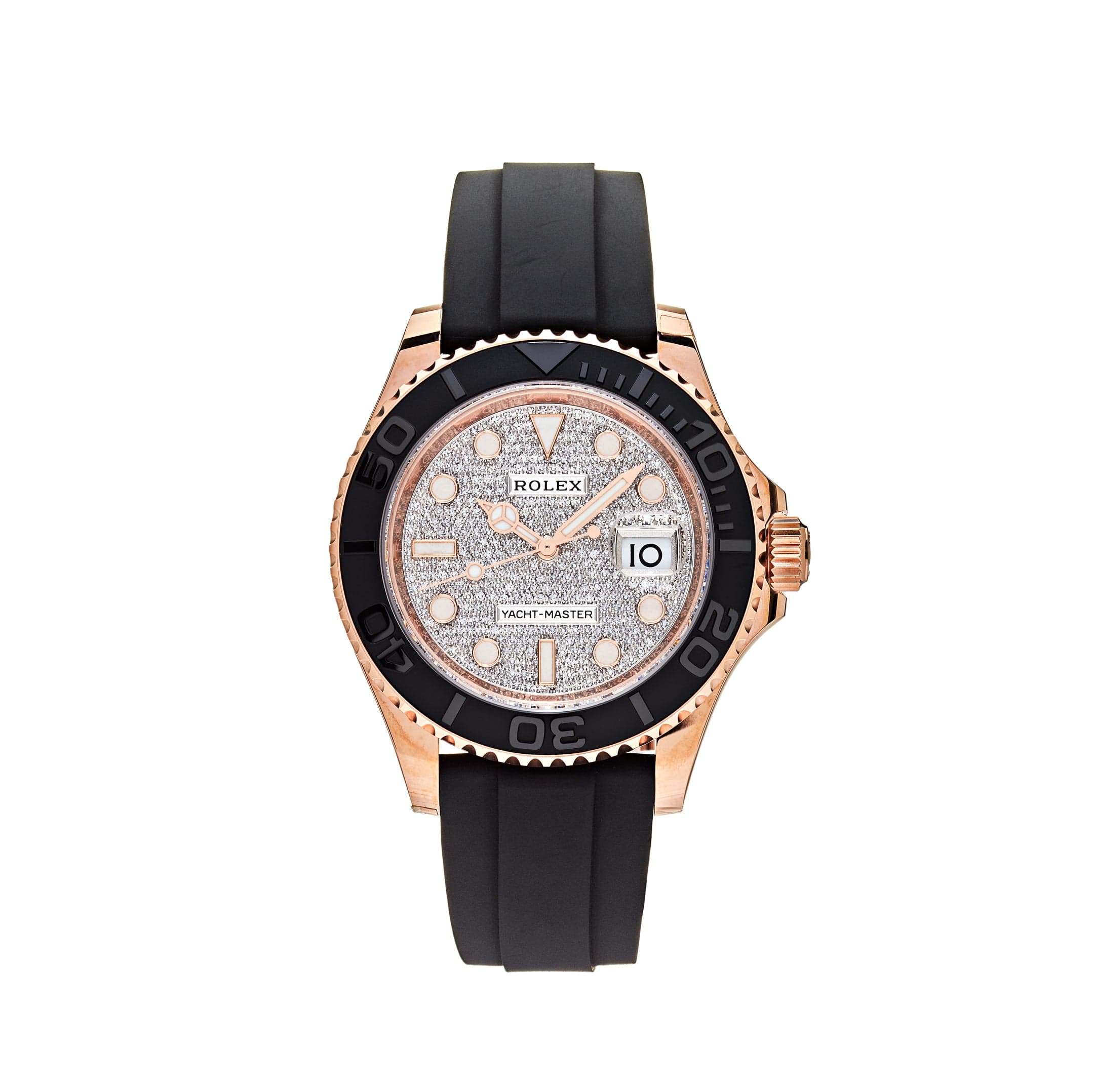 Rolex Yacht-Master 40 126655 Rose Gold Pave Diamond Dial (2023)