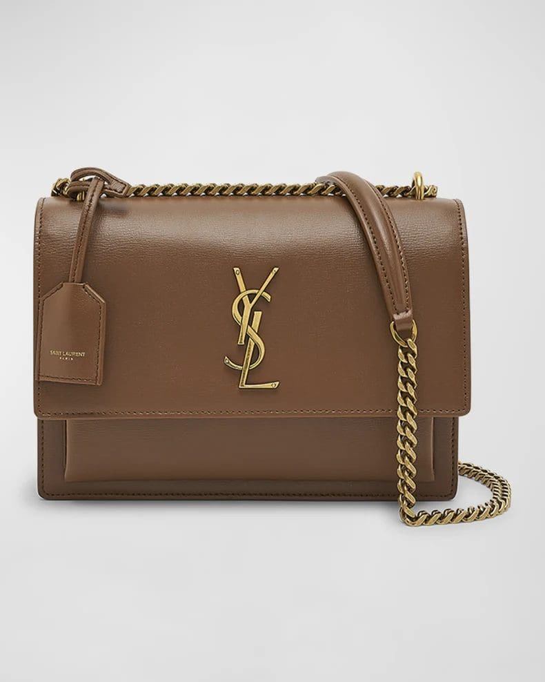 Saint Laurent Sunset Medium YSL Crossbody Bag in Smooth Leather