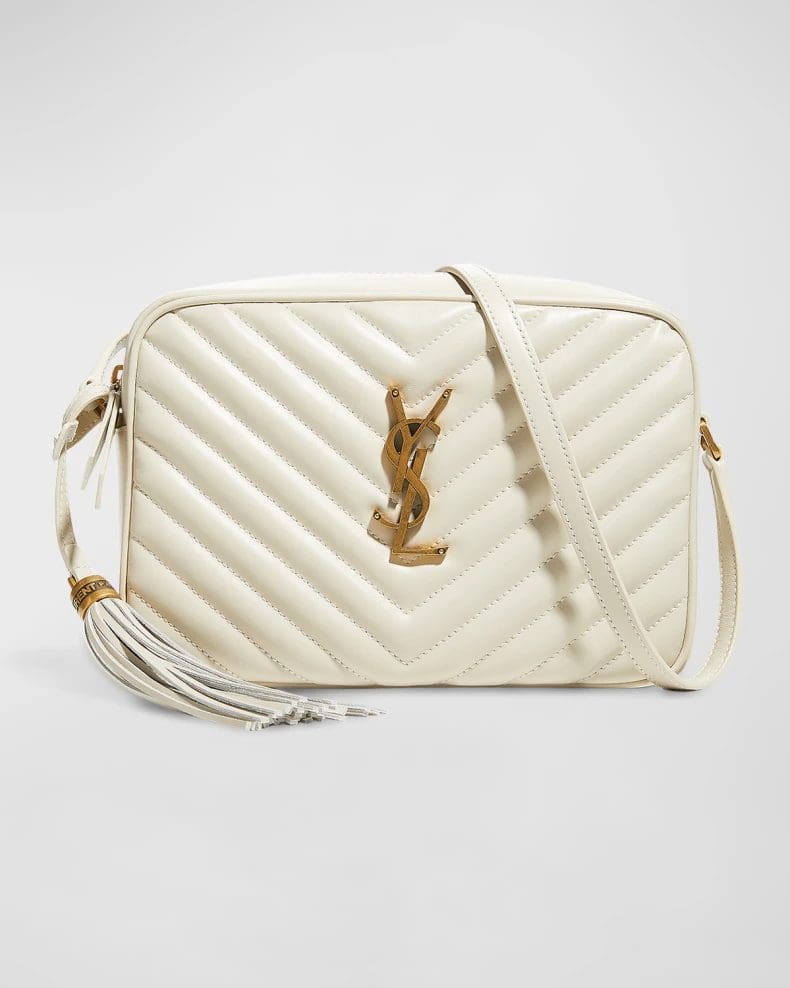 Saint Laurent Lou Medium YSL Camera Bag with Tassel in Quilted Leather