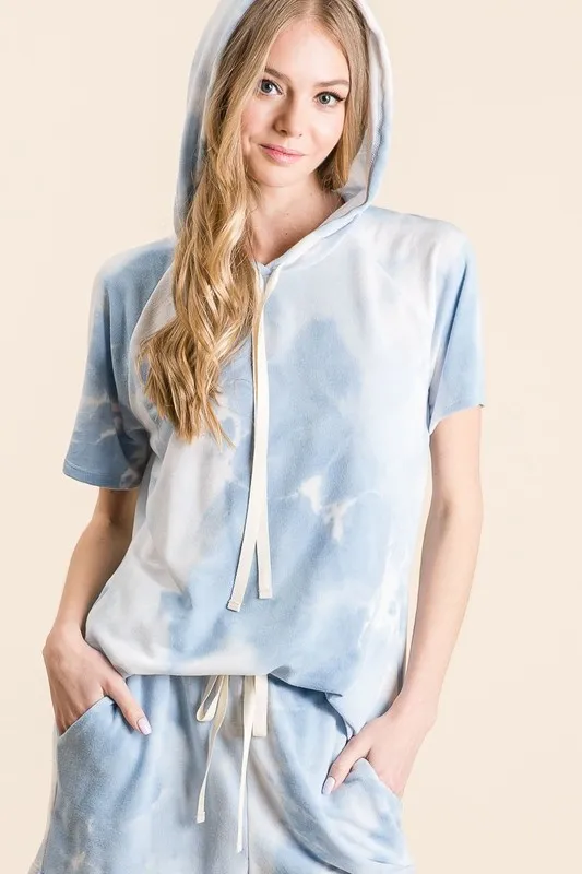 BiBi Tie Dye French Terry Hoodie Top and Bottom Set