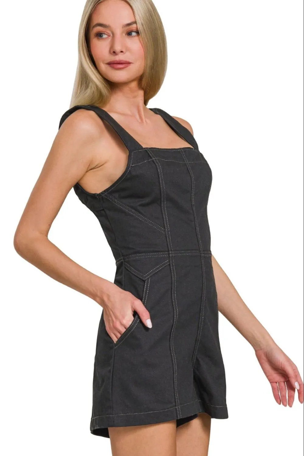 Zenana Tie Back Romper