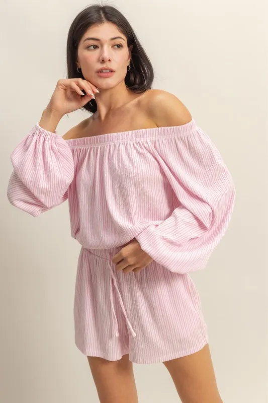 HYFVE Off Shoulder Top and Shorts Set