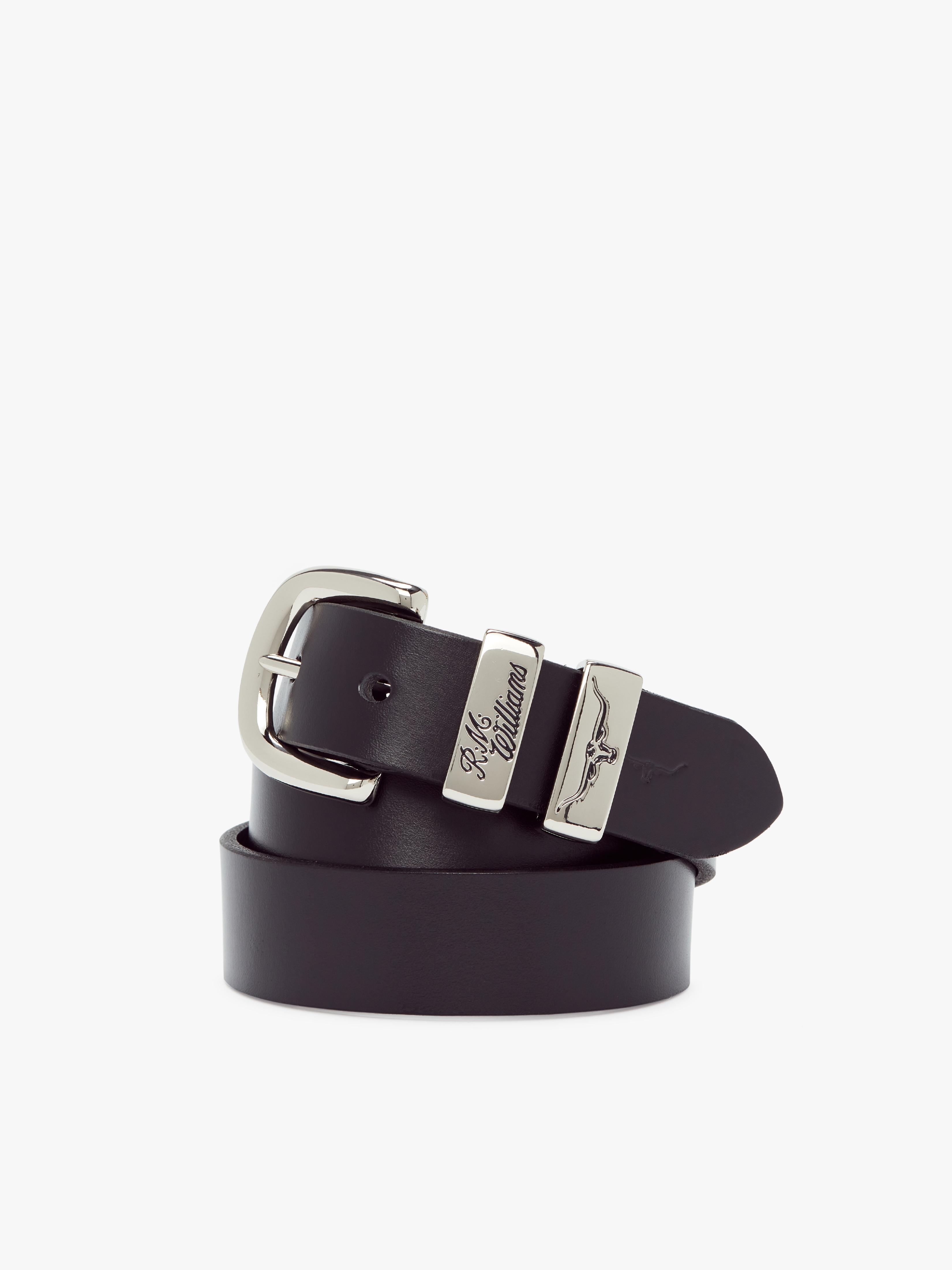 R.M.Williams 3 Piece Solid Hide Belt