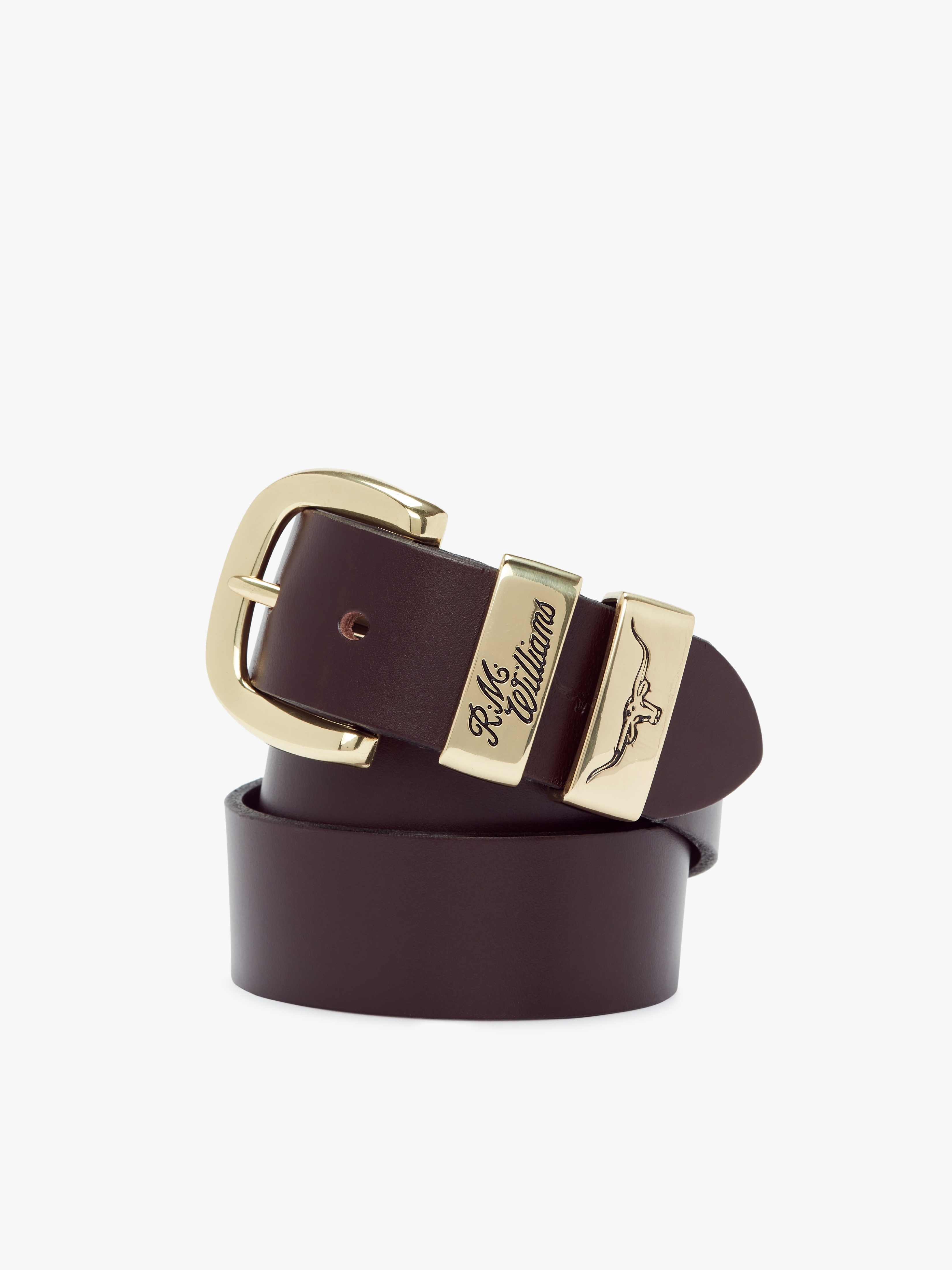 R.M.Williams 3 Piece Solid Hide Belt