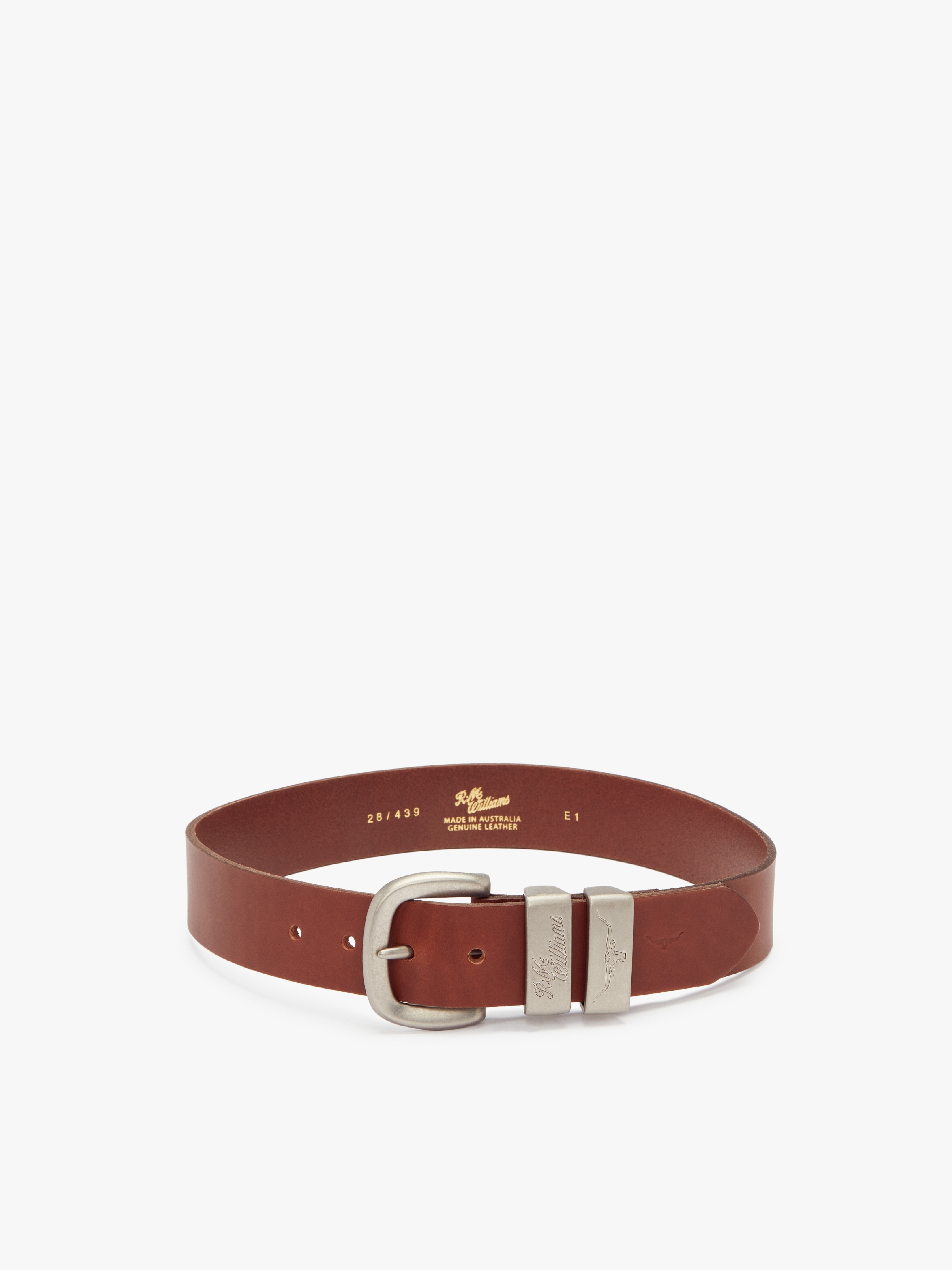 R.M.Williams 3 Piece Solid Hide Belt