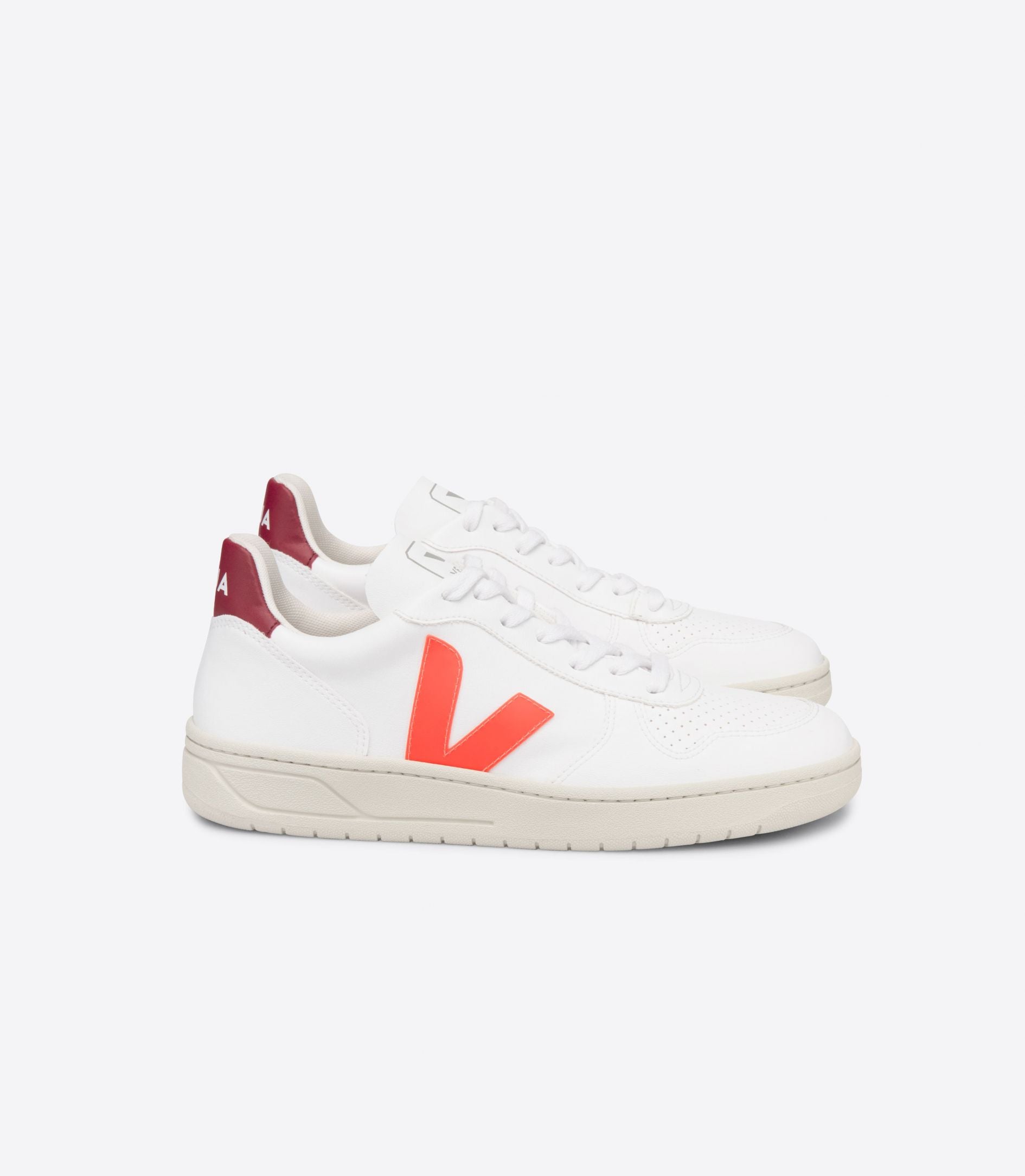 Sneaker in White Orange Fluo