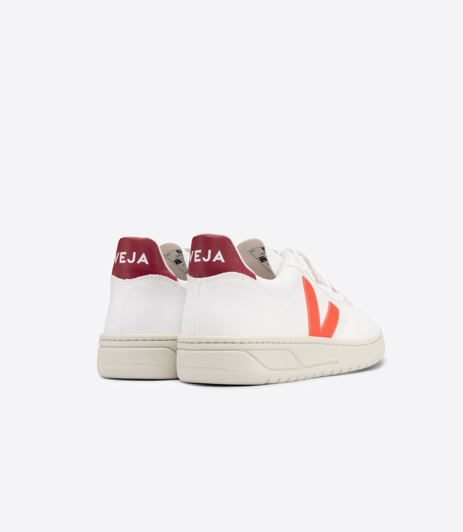 Sneaker in White Orange Fluo
