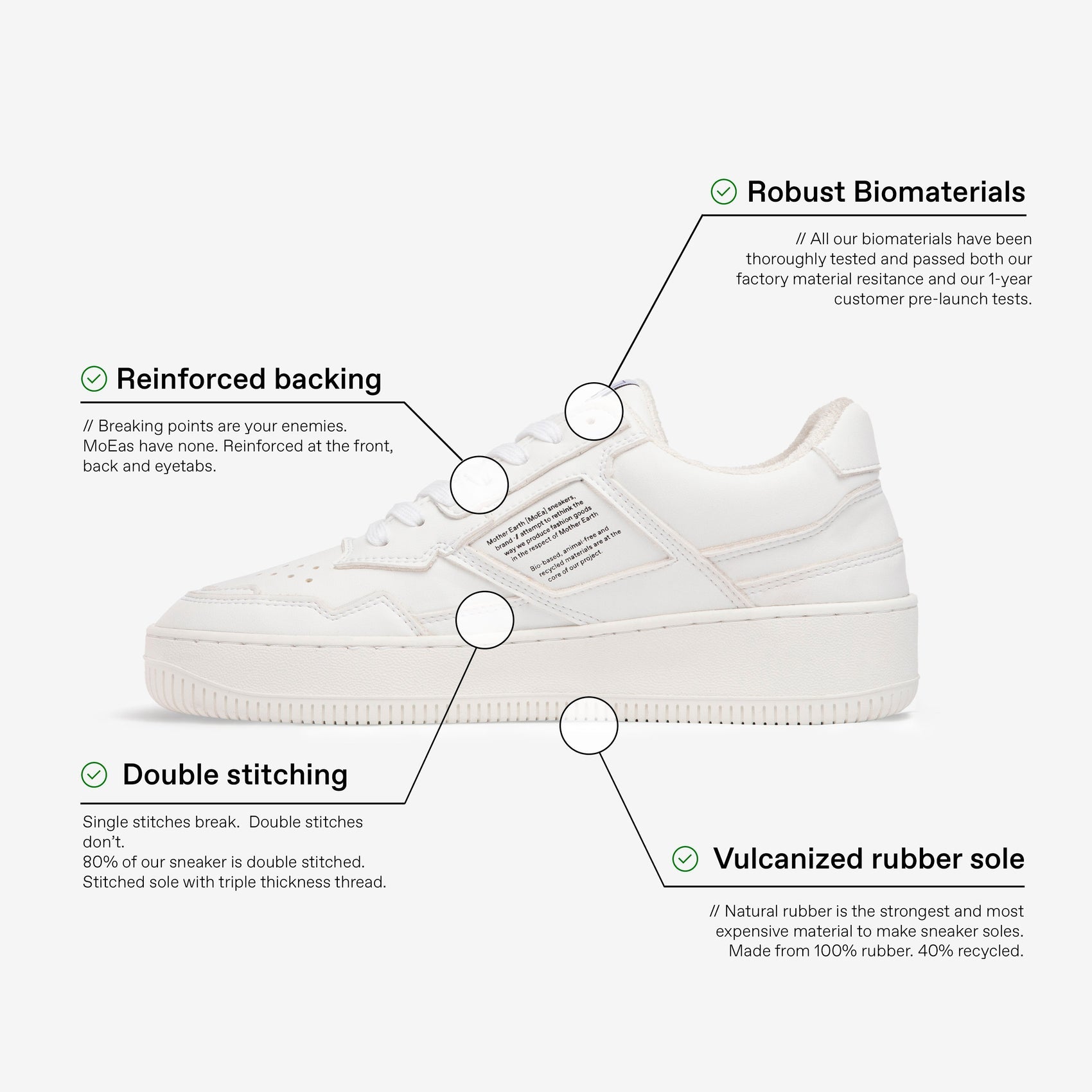 Sneaker in White Grape Leather