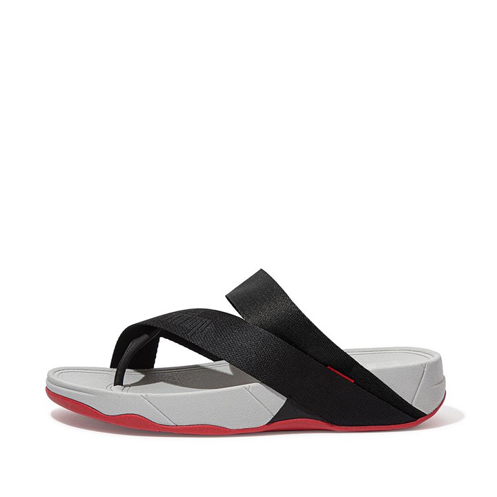 Fitflop Sling Woven-Logo Toe-Post Sandals