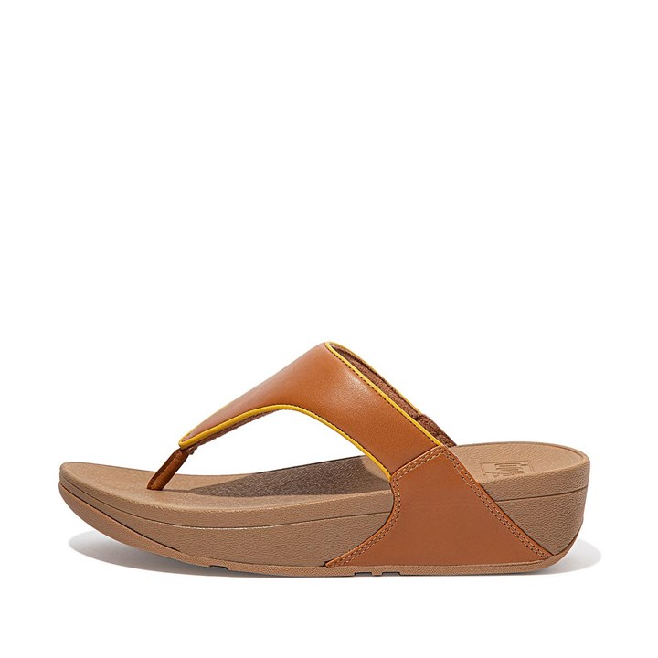Fitflop Lulu Pop Binding Leather Sandals Toe-Post Sandals