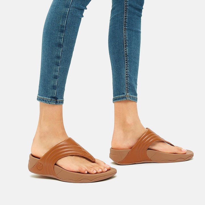 Fitflop Walkstar Leather Toe-Post Sandals