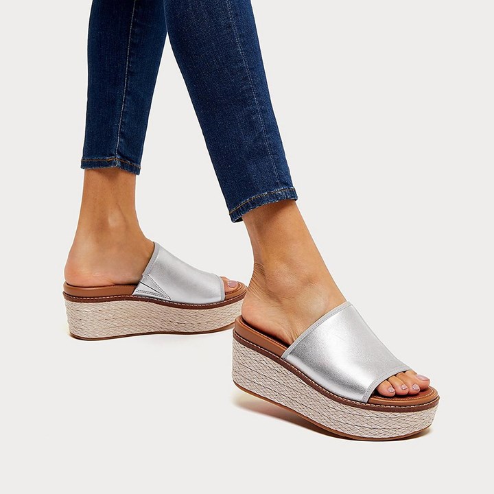 Fitflop Eloise Mixed Metallics Wedge Slides Wedge Sandals