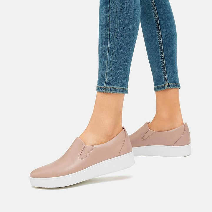 Fitflop Rally Leather Slip On Shoes