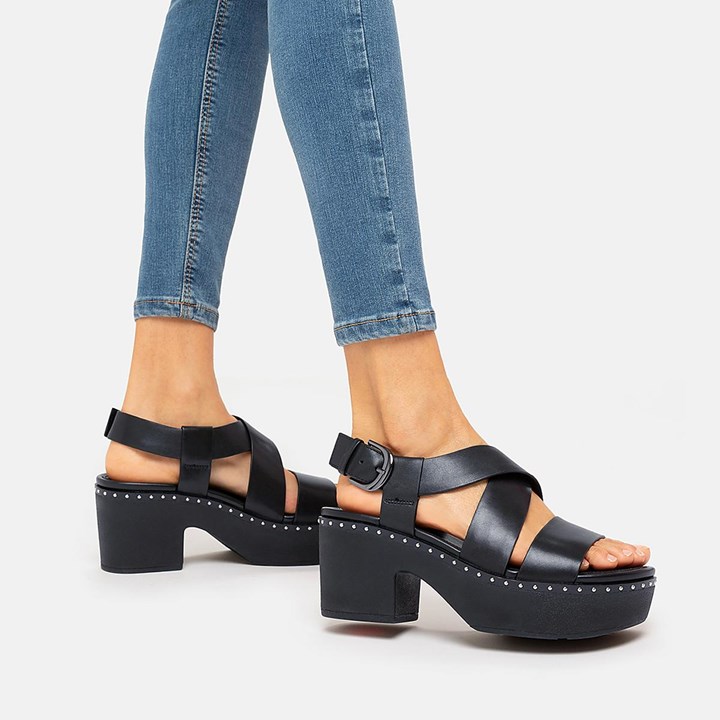 Fitflop Pilar Leather Back-Strap Platform Platform Sandals