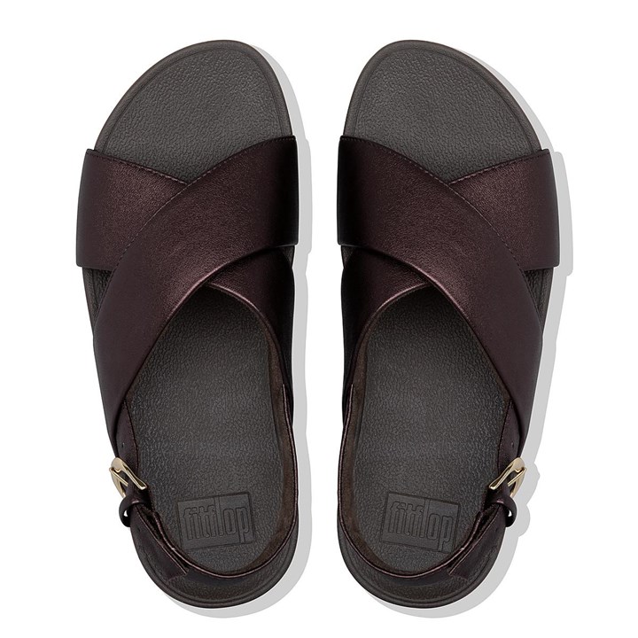 Fitflop Lulu Metallic Leather Back-Strap Sandals