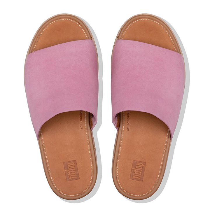 Fitflop Eloise Espadrille Suede Wedge Slides Wedge Sandals