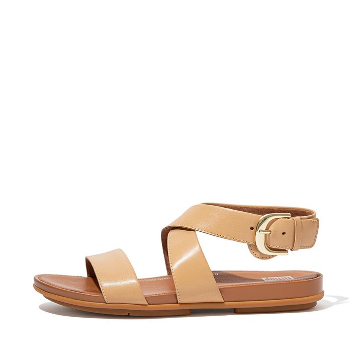 Fitflop Gracie Buckle Leather Ankle-Strap Back-Strap Sandals