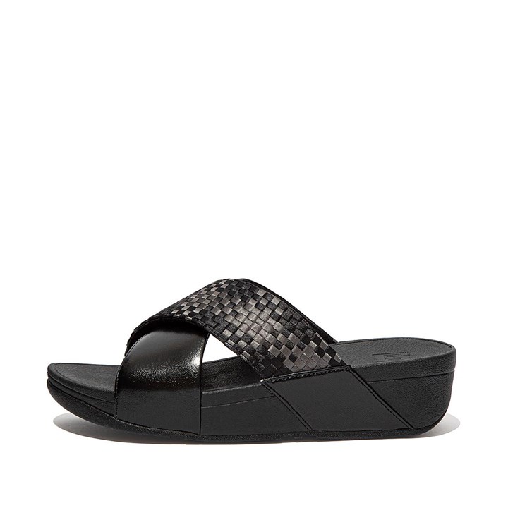 Fitflop Lulu Silky Weave Cross Slides