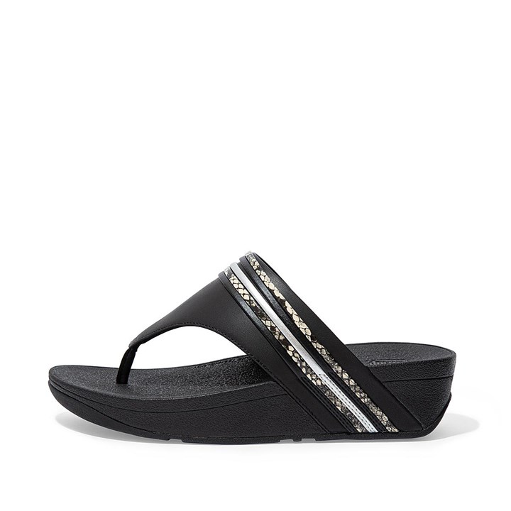Fitflop Olive Snake Bangle Toe-Post Sandals
