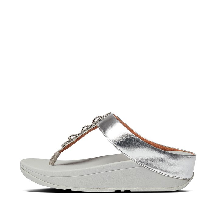 Fitflop Fino Sparkle Toe-Post Sandals