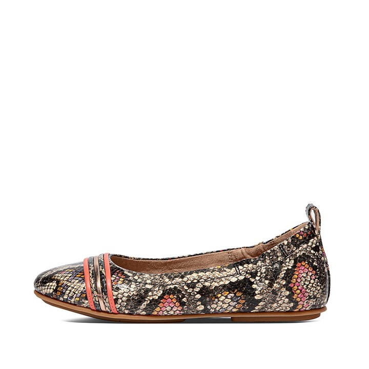 Fitflop Allegro Snake Bangle Leather Ballet Flats