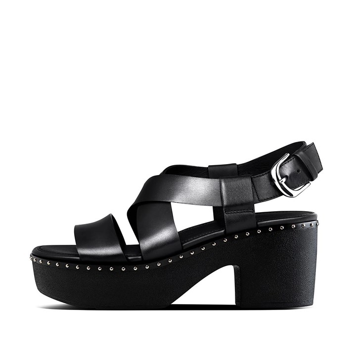 Fitflop Pilar Leather Back-Strap Platform Platform Sandals