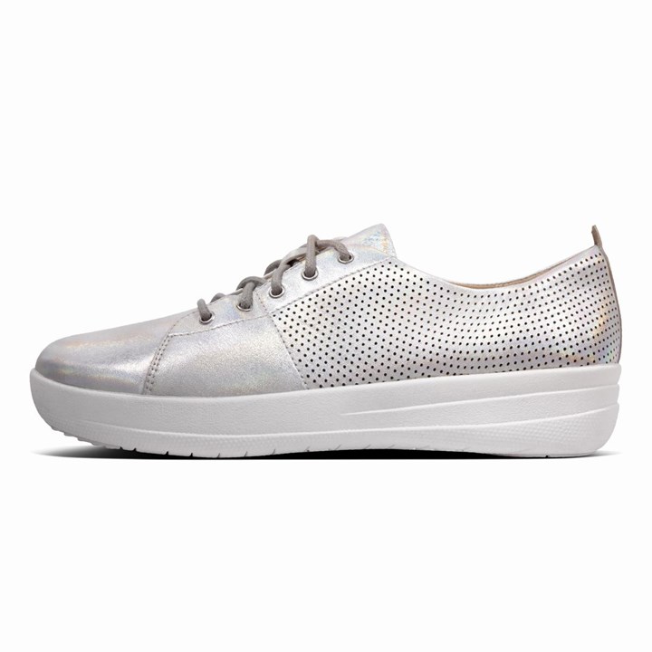 Fitflop F-Sporty Leather Scoop-Cut Perf Trainers