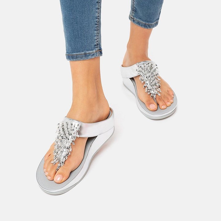 Fitflop Rumba Beaded Toe-Post Sandals