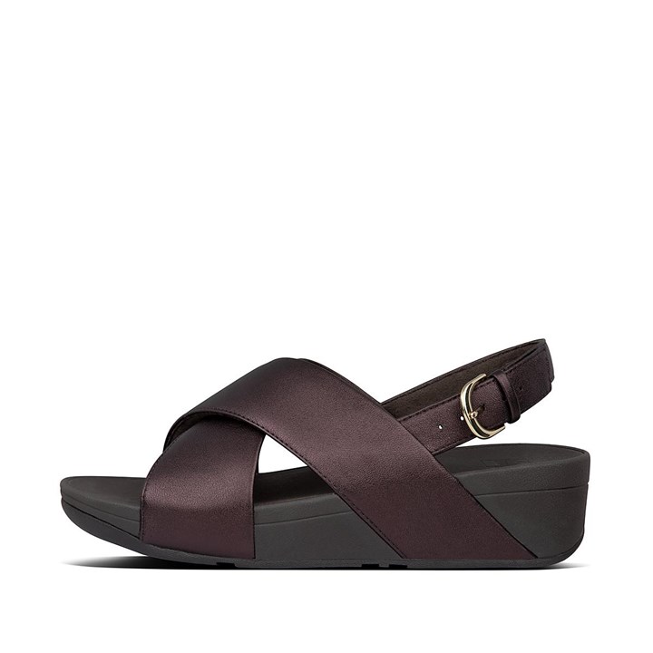 Fitflop Lulu Metallic Leather Back-Strap Sandals